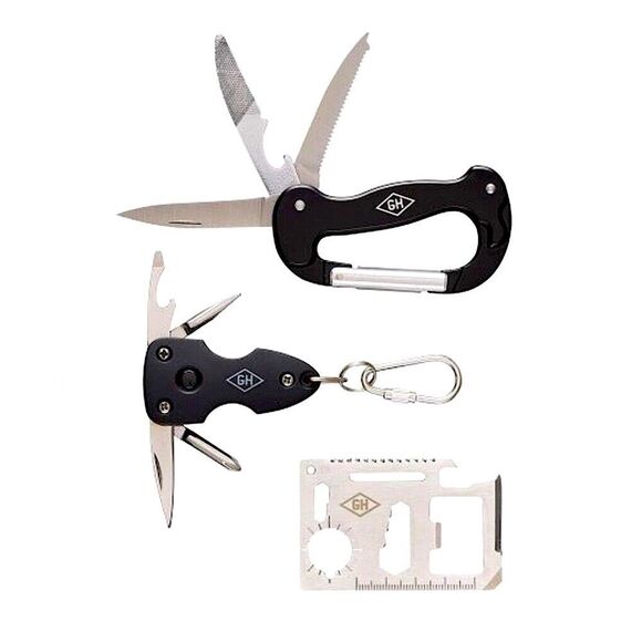Sterling Goods Survival Tool Set Stainless Steel 3 Multi Use Tools - Picture 2 of 4